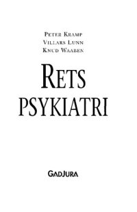 cover of the book Retspsykiatri