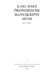 cover of the book Ökonomische Manuskripte 1857/58