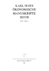 cover of the book Ökonomische Manuskripte 1857/58