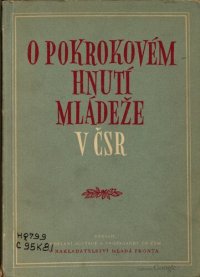 cover of the book O pokrokovém hnutí mládeže v ČSR