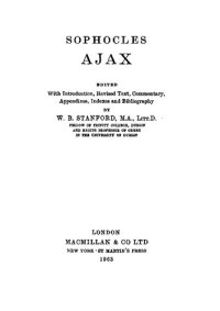 cover of the book Ajax. Edited, with introduction, revised text, commentary, appendixes, indexes, and bibliography