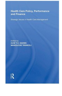 cover of the book Health Care Policy, Performance and Finance: Strategic Issues in Health Care Management