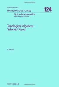 cover of the book Topological Algebras Selected Topics