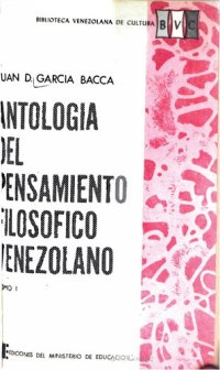 cover of the book Antología del pensamiento filosófico venezolano