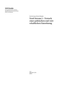 cover of the book Nord Stream 2 – Versuch einer politischen und wirtschaftlichen Einordnung