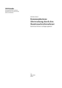 cover of the book Kommunikationsüberwachung durch den Bundesnachrichtendienst : Rechtlicher Rahmen und Regelungsbedarf