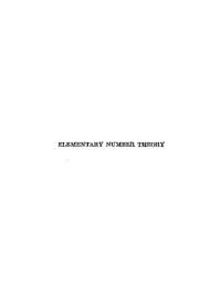 cover of the book Elementary Number Theory