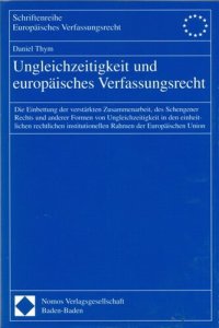 cover of the book Ungleichzeitigkeit und Europäisches Verfassungsrecht