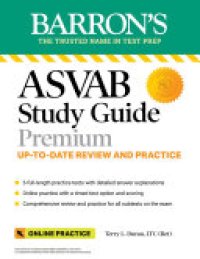 cover of the book ASVAB Study Guide Premium: 6 Practice Tests + Comprehensive Review + Online Practice