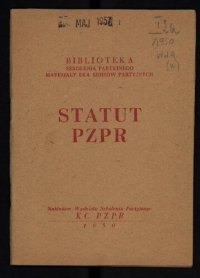 cover of the book Statut PZPR