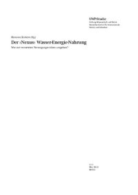 cover of the book Der »Nexus« Wasser-Energie-Nahrung : Wie mit vernetzten Versorgungsrisiken umgehen?