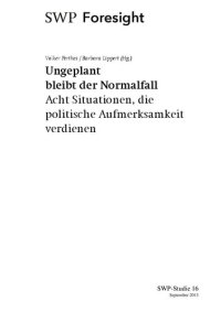 cover of the book Ungeplant bleibt der Normalfall : Acht Situationen, die politische Aufmerksamkeit verdienen