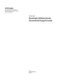 cover of the book Russlands Militärreform: Herausforderung Personal