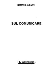 cover of the book Sul comunicare