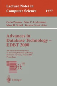 cover of the book Advances in Database Technology — EDBT 2000: 7th International Conference on Extending Database Technology Konstanz, Germany, March 27–31, 2000 Proceedings