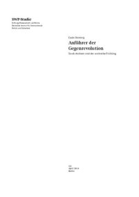 cover of the book Anführer der Gegenrevolution : Saudi-Arabien und der arabische Frühling