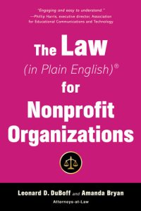 cover of the book The Law (in Plain English) for Nonprofit Organizations