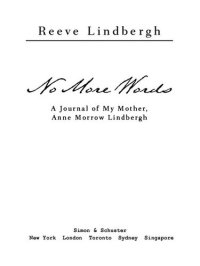 cover of the book No More Words: A Journal of My Mother, Anne Morrow Lindbergh