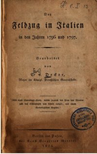 cover of the book Der Feldzug in Italien in den Jahren 1796 und 1797