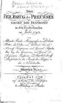 cover of the book Der Feldzug der Preussen gegen die Franzosen in den Niederlanden im Jahre 1793