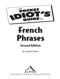 cover of the book The Pocket Idiot's Guide to French Phrases