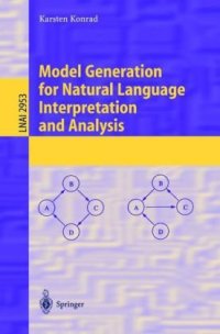 cover of the book Model Generation for Natural Language Interpretation and Analysis