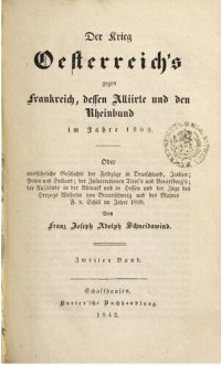 cover of the book Der Krieg Österreichs gegen Frankreich, dessen Alliierte und den Rheinbund im Jahre 1809