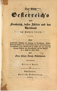 cover of the book Der Krieg Österreichs gegen Frankreich, dessen Alliierte und den Rheinbund im Jahre 1809