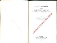 cover of the book Robert Torrens and the Evolution of Classical Economics