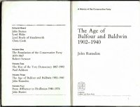 cover of the book The Age of Balfour & Baldwin 1902-1940