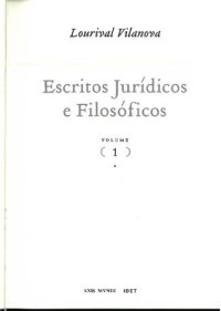 cover of the book Escritos Jurídicos e Filosóficos - volume 1