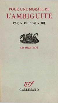 cover of the book Pour une morale de l'ambiguïté