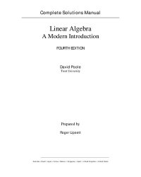 cover of the book Linear Algebra - A Modern Introduction (4e) ISM