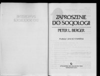 cover of the book Zaproszenie do socjologii