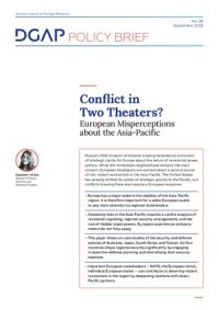 cover of the book Conflict in Two Theaters? European Misperceptions about the Asia-Pacific