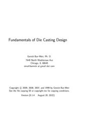 cover of the book Fundamentals of Die Casting Design