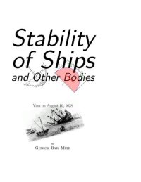 cover of the book Stability of Ships and Other Bodies