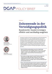 cover of the book Zeitenwende in der Verteidigungspolitik : Bundeswehr-Sondervermögen effektiv und nachhaltig ausgeben