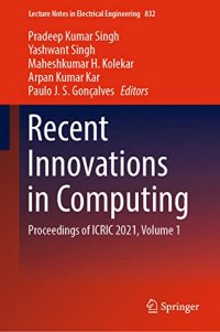 cover of the book Recent Innovations in Computing: Proceedings of ICRIC 2021, Volume 1