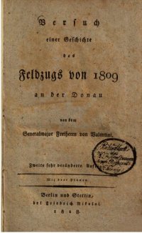 cover of the book Versuch einer Geschichte des Feldzugs von 1809 an der Donau