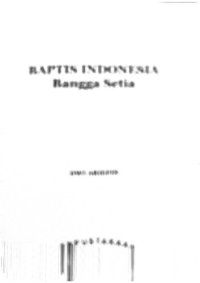 cover of the book baptis indonesia bangga setia