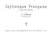 cover of the book Stylistique française. Livre du maître