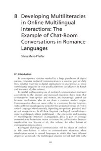 cover of the book Developing Multiliteracies in Online Multilingual Interactions: The Example of Chat-Room Conversations in Romance Languages