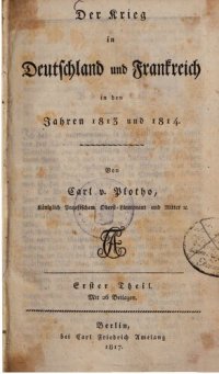 cover of the book Der Krieg in Deutschland und Frankreich in den Jahren 1813 und 1814