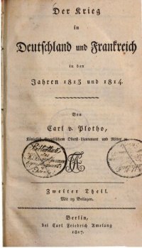 cover of the book Der Krieg in Deutschland und Frankreich in den Jahren 1813 und 1814