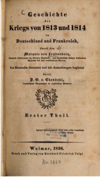 cover of the book Geschichte des Kriegs von 1813 und 1814 in Deutschland und Frankreich