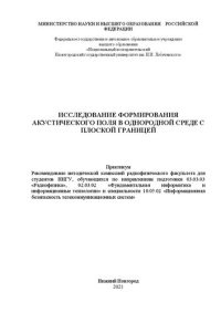 cover of the book Исследование формирования акустического поля в однородной среде с плоской границей. Практикум