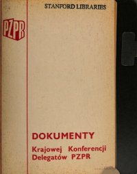 cover of the book Dokumenty Krajowej Konferencji Delegatów PZPR