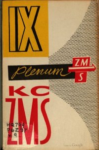 cover of the book IX Plenum KC ZMS 25 — 26 wrzesień 1959 r.