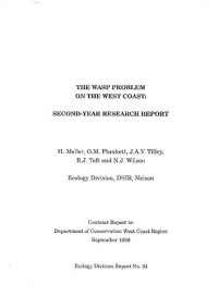 cover of the book The European Wasp Problem on the West Coast: Second year research report 1989 (New Zealand)